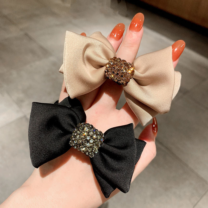 Wholesale Fabric Bow and Diamond Hair Loop